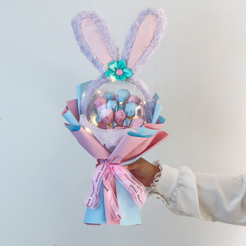 极速创意棒d棒糖花束成品diy材料包糖果星黛露儿童公主生日礼物送