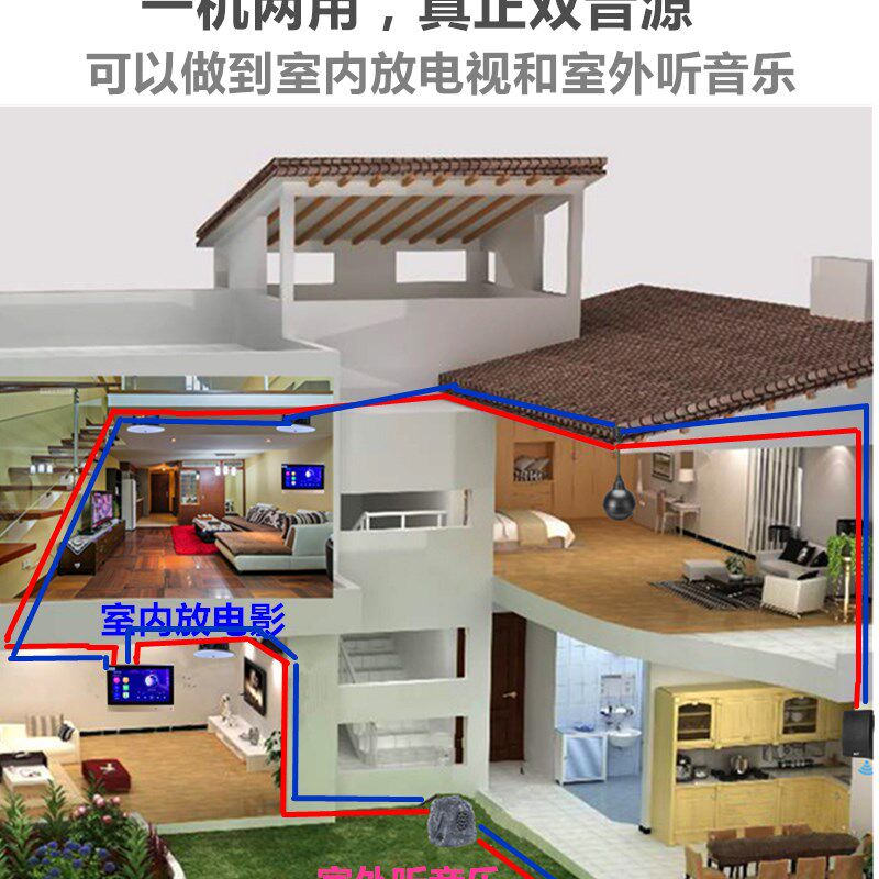 极速天猫精灵语音控制家用背景音乐主机系统套装全屋W智能家居吸