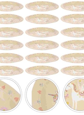 极速Party Plates Plate Paper BirthdayH Dish Serving Dinner G