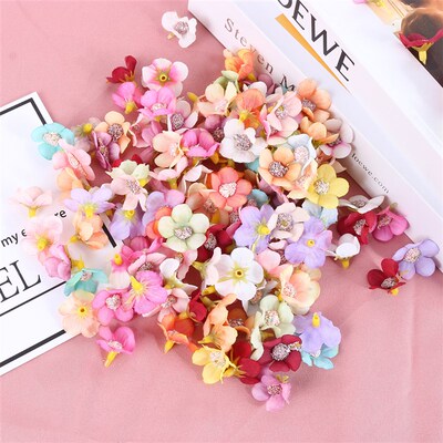极速50/100Pcgs Artificial Gerbera Silk Flower Head Home Deco