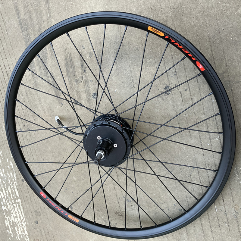 极速无刷adkm后驱卡飞碟刹马达轮组26登山车助力全套改电28寸驱动