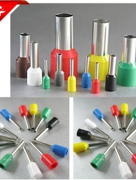 极速紫铜35平方管型预绝缘端子w红色E35-25黑色冷压蓝色接线端子2