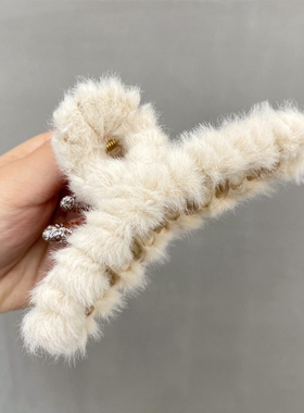 极速Korean Plush Hair Clip Faux FuEr Hair Claws Combs Clamps