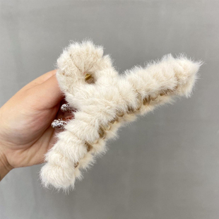 Clip Faux FuEr 极速Korean Combs Hair Claws Clamps Plush
