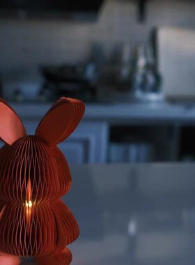 极速中秋节兔子摆j件商场酒店装饰折纸吉祥礼物桌面珠宝酒柜桌布