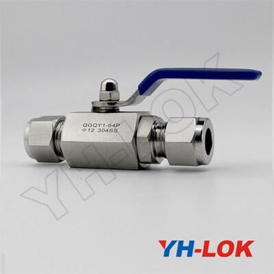 极速304不锈钢QGY1 64P型高压卡套式球阀 Phi 6 8 10 1T2 14 16 1
