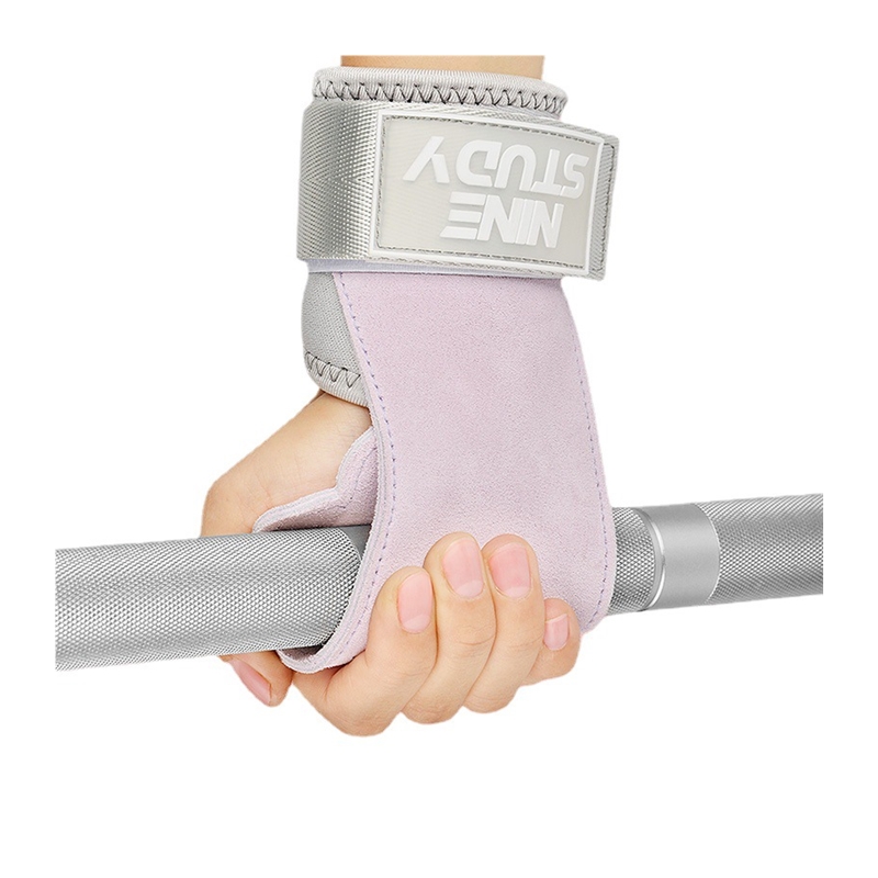 极速2023新款专业女子硬拉助力带牛皮护J掌引体向上哑铃手套健身