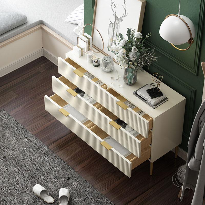 极速美式轻奢斗柜收纳柜卧u室床前柜三四五六斗柜实木抽屉柜客厅