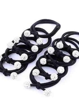 极速头绳发圈简约高弹力加粗无缝D札头绳女童成人黑色头绳发圈粗