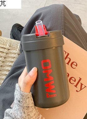 新品简约保温杯女生高颜值吸管杯小巧网红咖啡杯可U携式大人学生