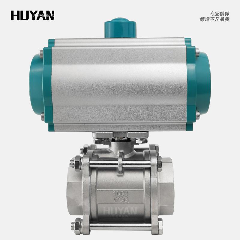 极速新品b新品气动球阀丝扣j口三片w式对焊接304内螺纹不锈钢高平