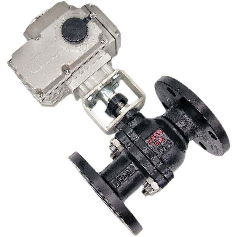 极速新品电动球阀铸钢不锈钢Q941F-16高温蒸汽法兰切断W阀2V20V调