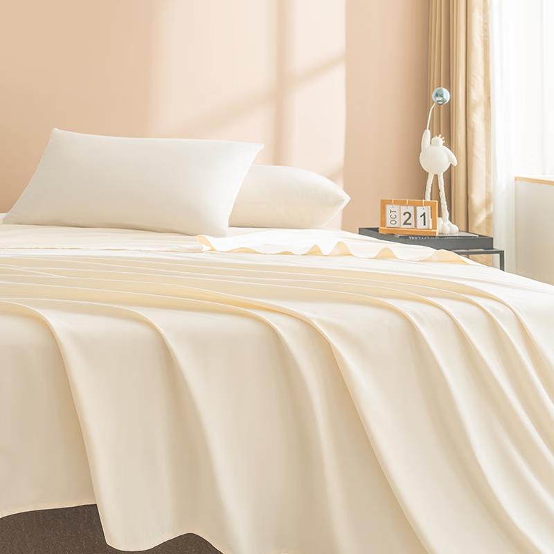 悦柔床单单件120g加厚耐用A类冬季磨毛科技白