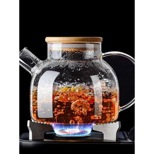 耐高温可加热花茶煮茶壶加厚家用大容量玻璃烧水壶透明火养身单壶
