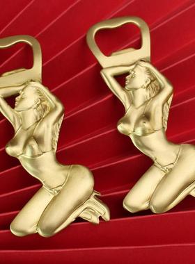 个性创意纯黄铜美女女神开瓶器啤酒复古启瓶器家用酒起子起盖器