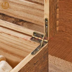 86M0中式纯铜铰链老式木盒子小合页首饰盒折页锁扣搭扣樟木箱子小