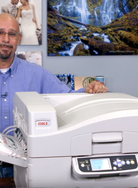 OKI C920WT大型A3白彩同出白墨热转印烫画 水转印水贴纸纹身贴 深色镂空纸五色同出个性化定制业务激光打印机