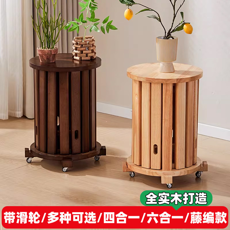 博盈全实木凳子家用可叠放组合客厅餐桌凳收纳叠叠乐板凳木凳圆凳,住宅家具,组合凳,淘宝优惠券,粉丝福利购,淘宝优惠卷
