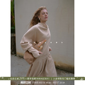 荡领上衣 蝙蝠袖 廓形半身裙 舒适极简主义穿搭 ONEELABS原创品牌