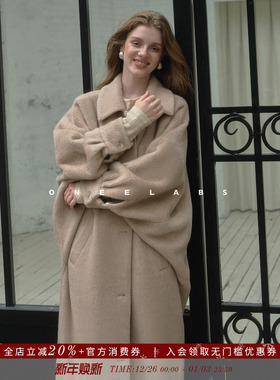 ONEELABS原创品牌 美利奴羊毛/苏丽羊毛混纺 双面顺毛翻领呢大衣