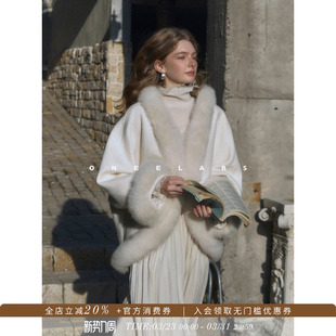 轻奢贵气毛呢外套 内里100羊毛夹棉 ONEELABS原创品牌 真狐狸毛领