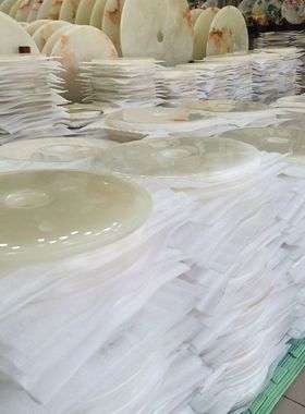 纯天然阿富汗玉石摆件平安扣纯手工玉璧客厅玄关酒柜乔迁镇宅摆件