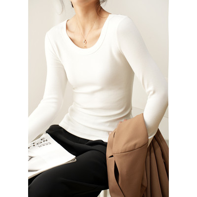 C-49二店秋季新款打底纯色v领百搭上衣【以直播间介绍为准】