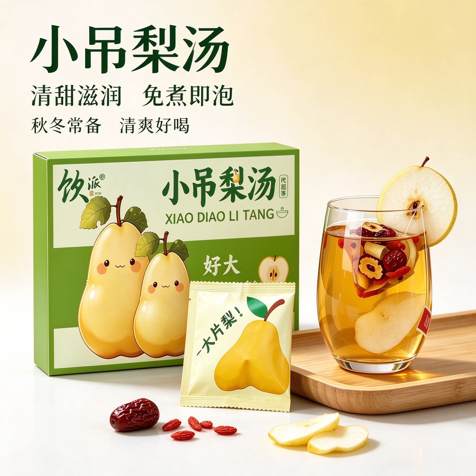 桂圆红枣枸杞整片大梨润养袋装茶