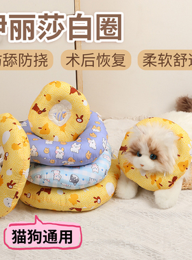 伊丽莎白圈防抓脖圈狗狗项圈宠物猫咪绝育用品猫棉圈可爱耻辱头套