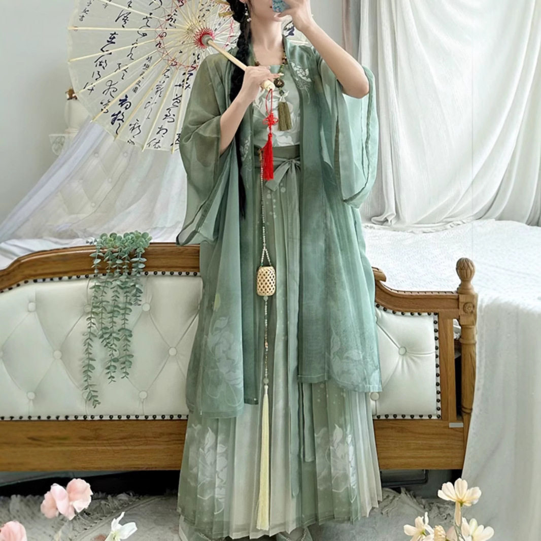 【夏荷】新款宋制汉服女原创改良长干寺日常褙子春夏日常春秋新款,女装/女士精品,汉服套装,淘宝优惠券,粉丝福利购,淘宝优惠卷