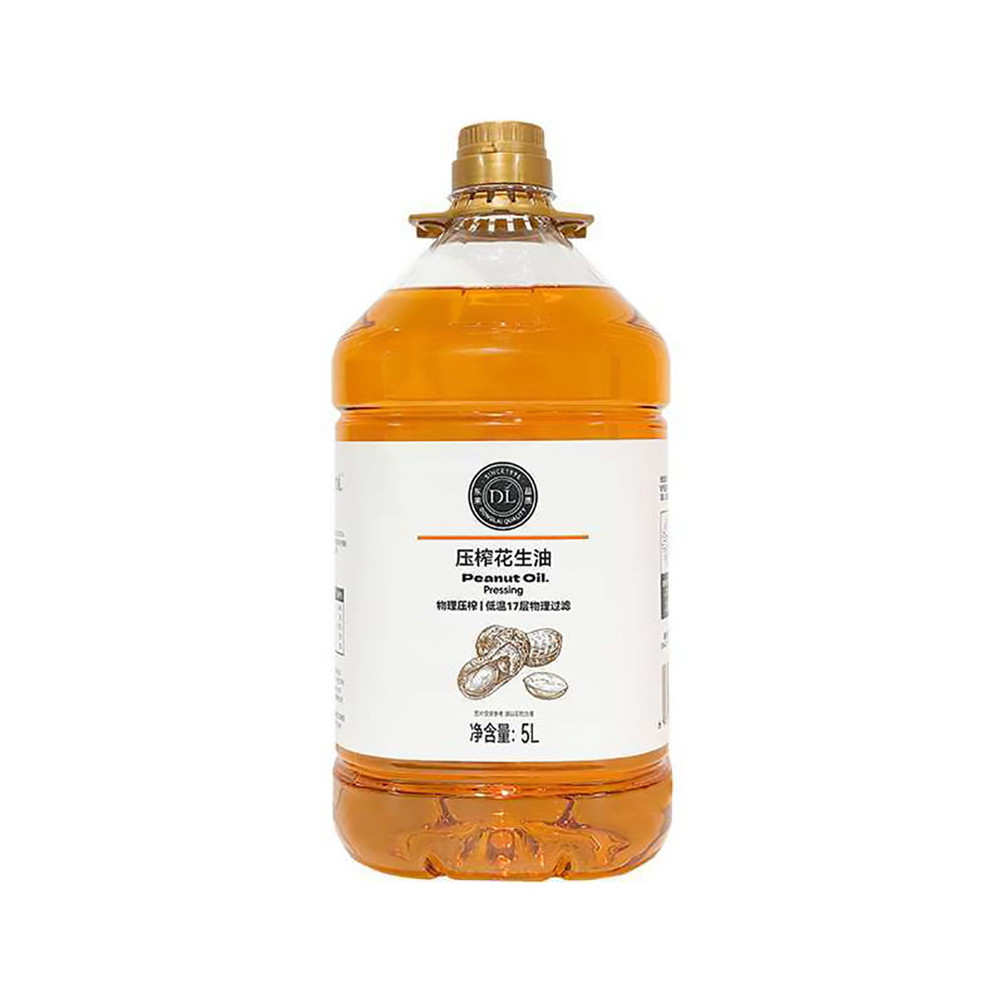 胖东来花生油DL一级压榨花生油5L