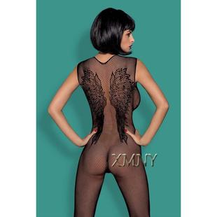 Erotic Open Crotch Bodystocking Lingerie Black Bodysuit Sexy