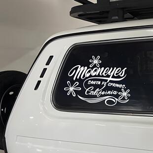 MOON月亮花瓣车贴日本JDM汽车拉花改装 越野露营反光贴纸 摩托个性