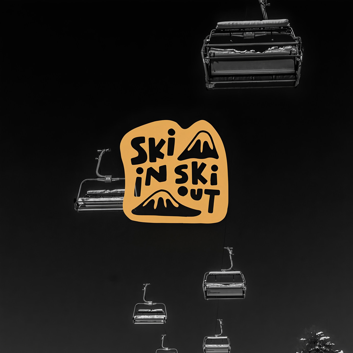 SkiinSkiout滑雪主题贴纸
