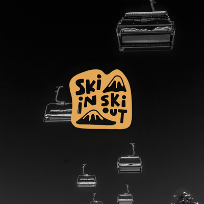 SkiinSkiout滑雪主题贴纸