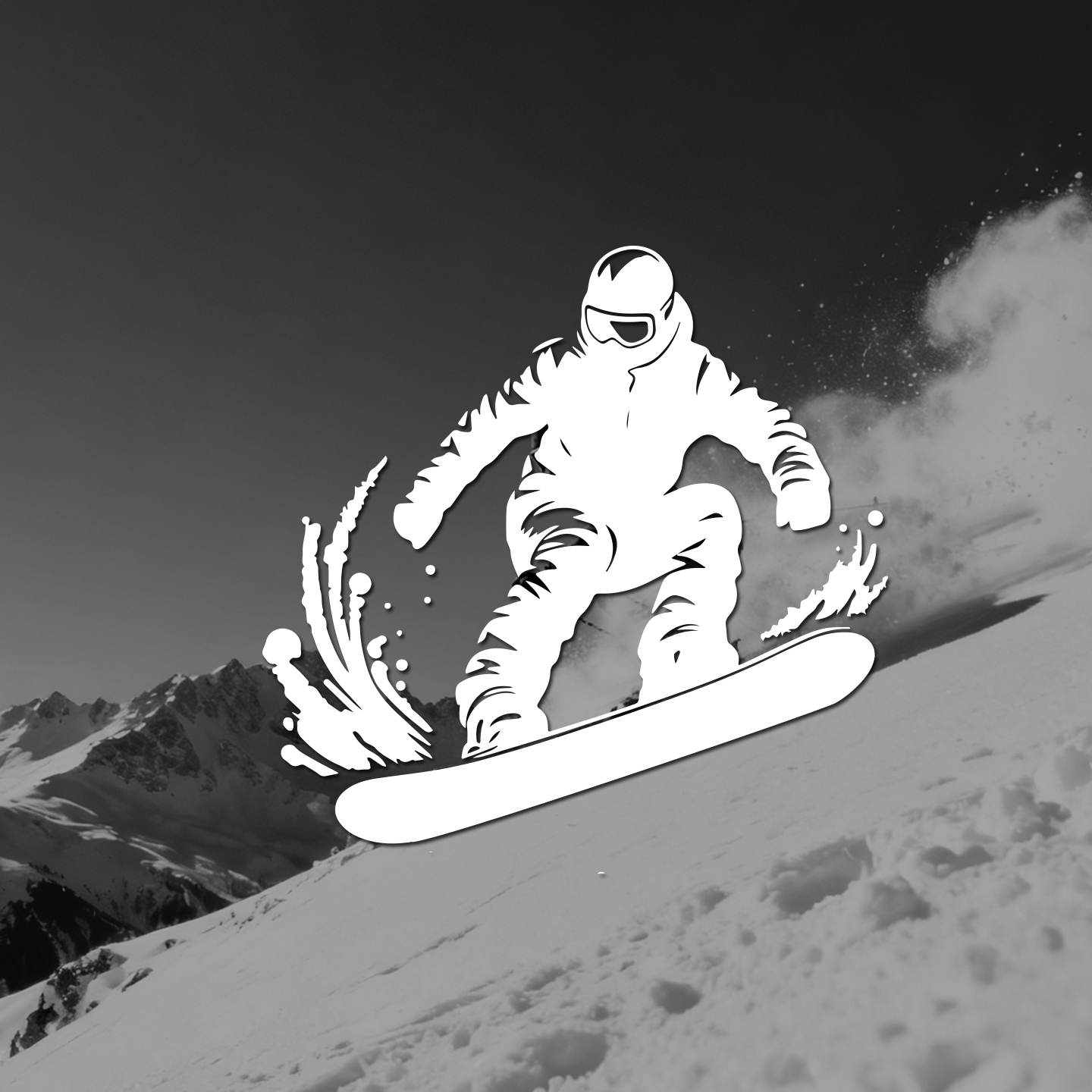 滑雪人主图元素贴纸汽车车门拉花