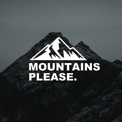 进山MOUNTAINSPLEASE山峰车贴纸
