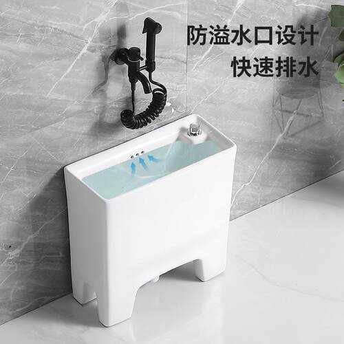 拖洗布池落地式258家卫生小号墩新间品阳台用高脚拖把池20cm陶瓷