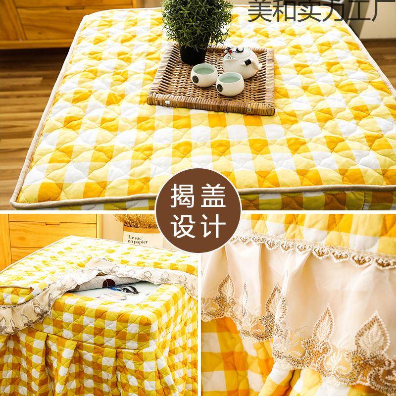 78宇婷烤火罩火桌子罩N套裙电暖桌罩F76MJM69摆款揭盖烤款正方形