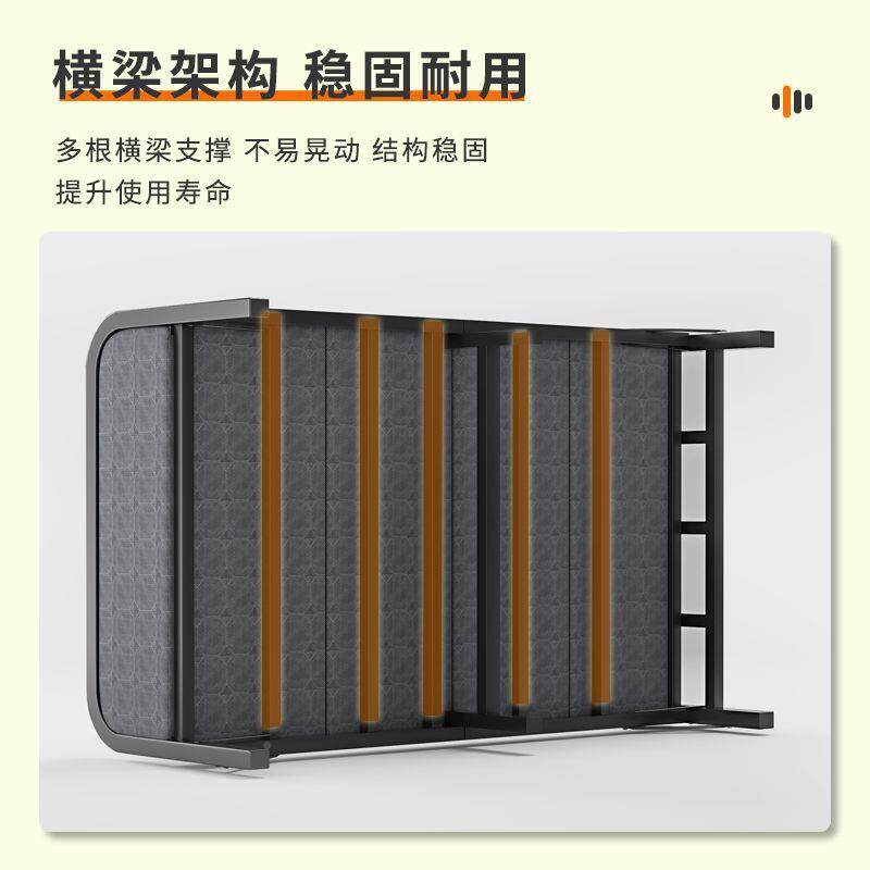 折叠单人成床人简午睡铁易床家用便携办公室宿舍租052屋出午休