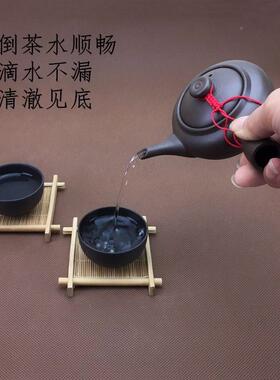 紫砂F96J7MS8茶壶茶号具广东侧把壶把手手柄壶带过滤壶小大单柄长