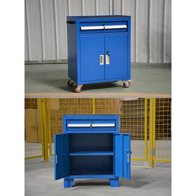 抽屉式110蓝色+工具车储柜物工厂车间柜移推动多功能车修汽维修铁