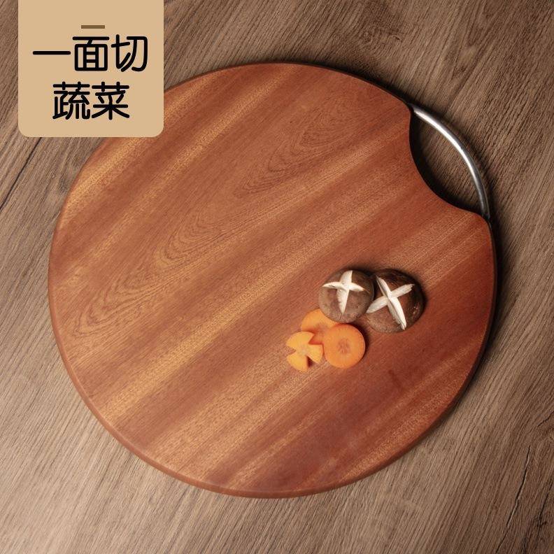 乌檀木圆板子家用圆形砧板实木切菜板整菜木厨房KZT001板厂家直案