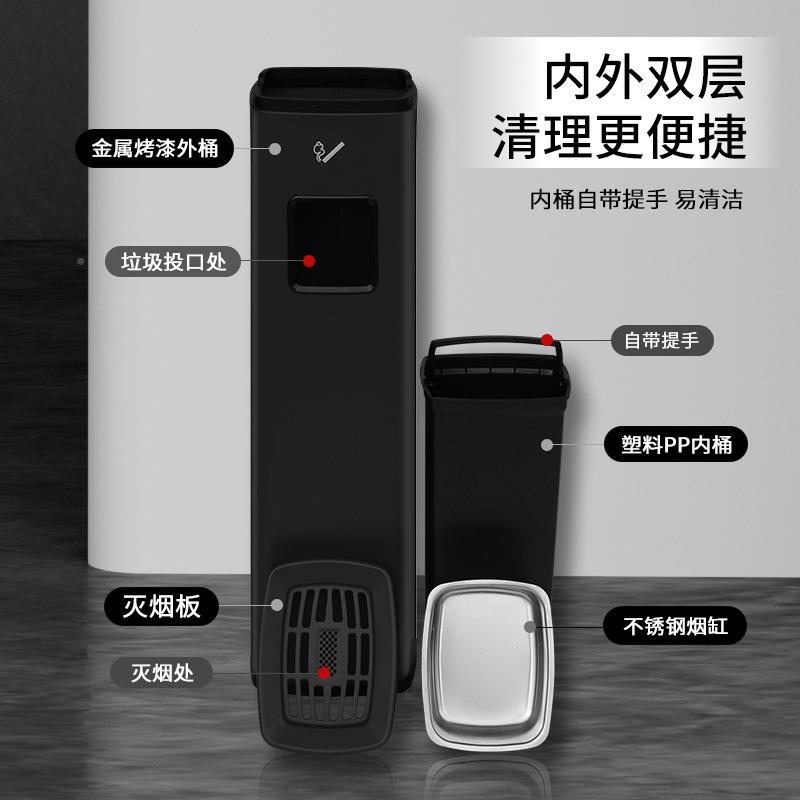 高颜值门烟灰缸垃圾桶场广场酒店口走廊过商道不锈烟灰桶系钢吸烟