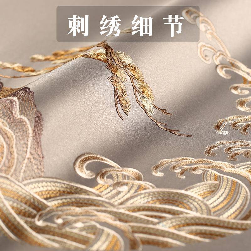 新中式柜布边柜角几盖布高档茶几垫饰小方几防尘盖巾床头装WHS方