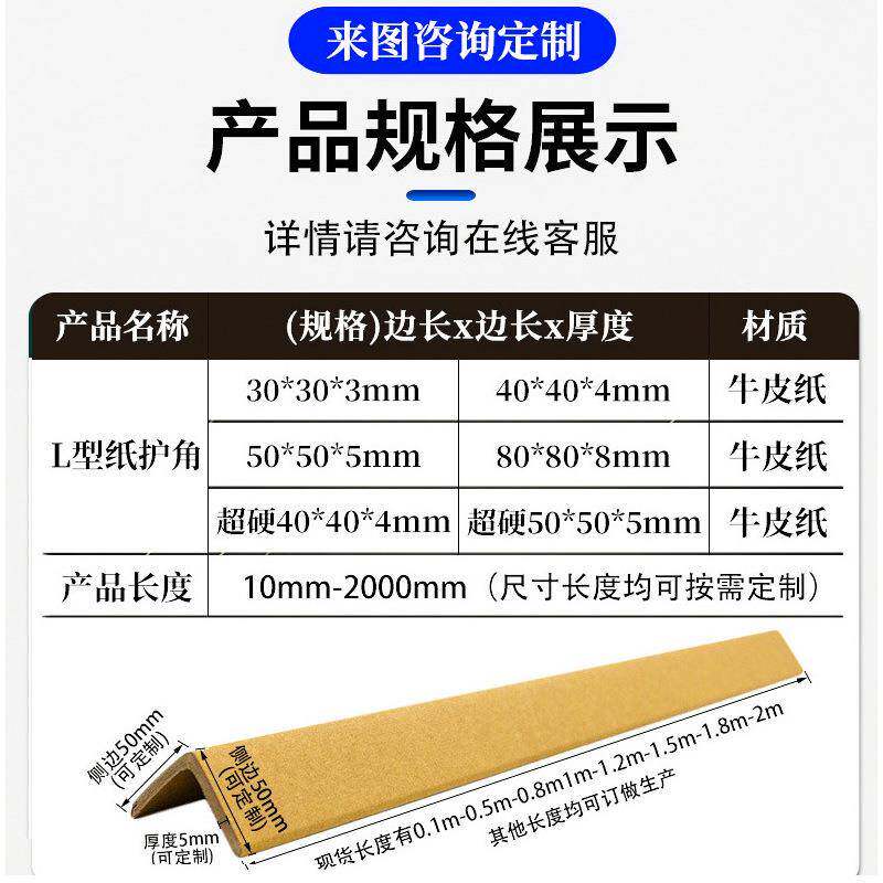 【50*50*】包邮护角条纸角包纸箱家具护SST角可订纸护纸边阳角L护