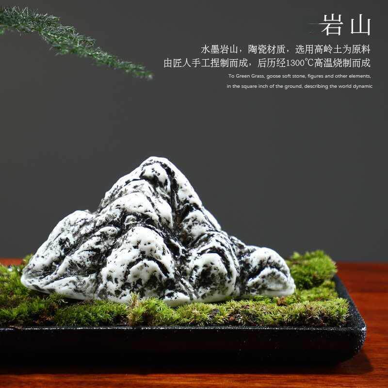 创意办公室摆件饰微藓景观文竹苔水培花盆景绿F8688J5T植客厅室桌