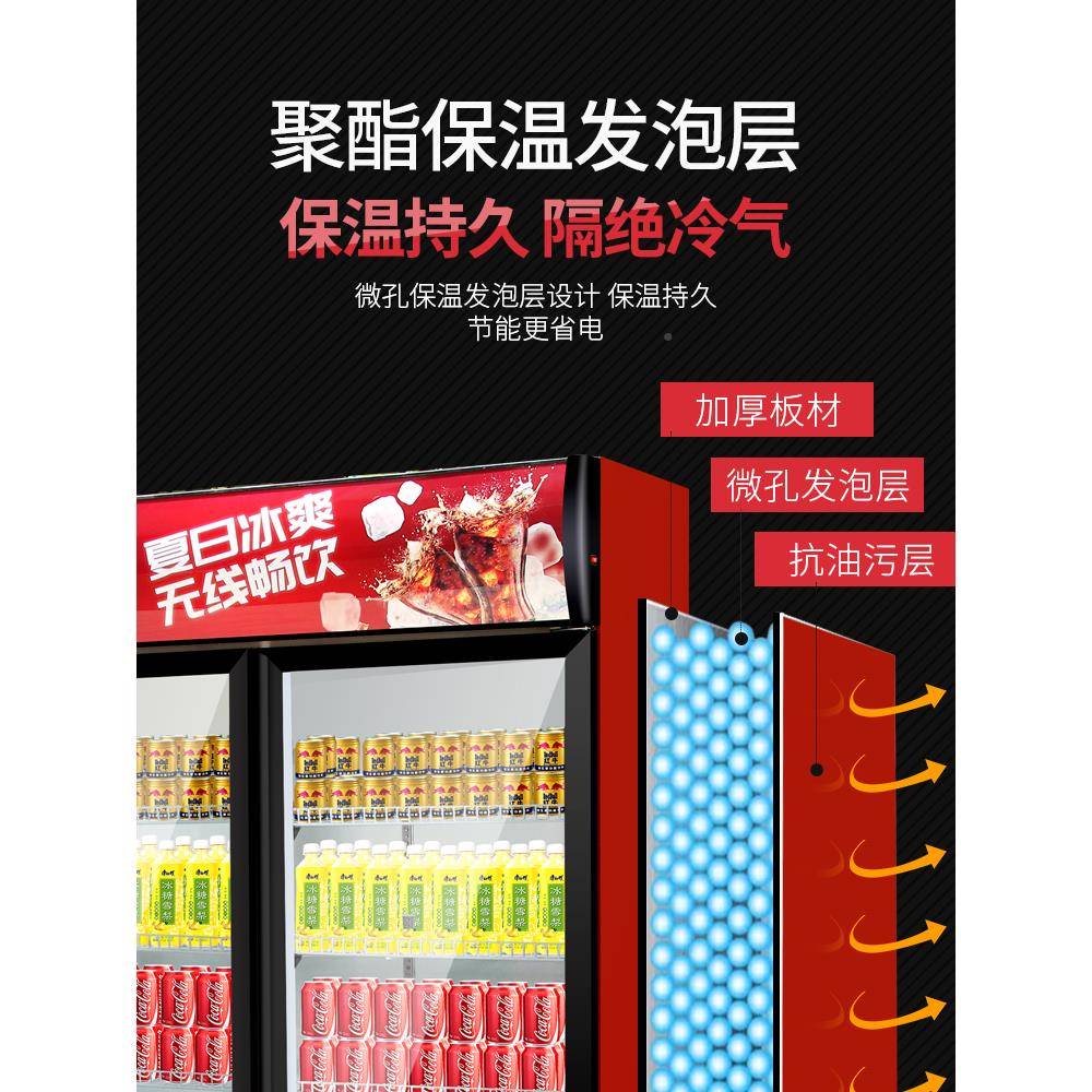单无品牌/门冰柜超市冰箱冷啤藏柜展示柜商用饮料柜立式酒双保门