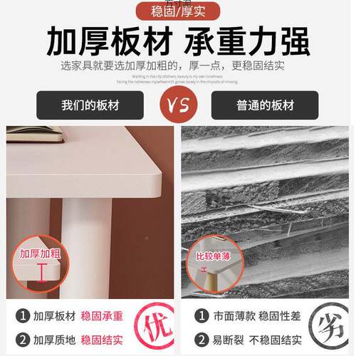 梳妆简约现代卧室租化妆桌网红见详情书桌小户体型出屋收台纳柜一化妆台