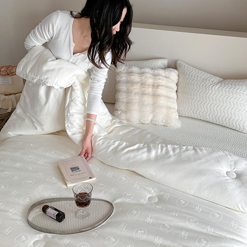 芯新款6-NSH-0木本提花大豆被子被芯春秋被支加厚保暖母婴冬天丝